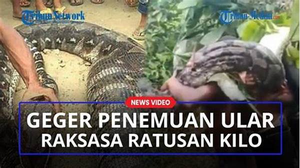 Geger! Penemuan Ular Piton Raksasa Di Permukiman Kecamatan Muara Bangkahulu, Warga Panik!