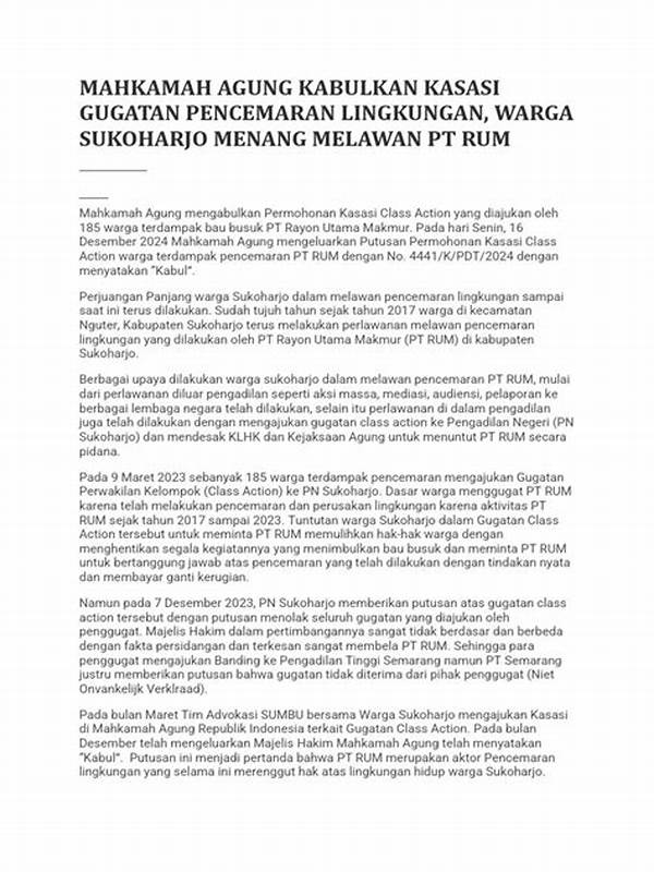 Hukum Lingkungan! Mahkamah Agung Kabulkan Gugatan Pencemaran Lingkungan Terhadap Perusahaan Batubara!